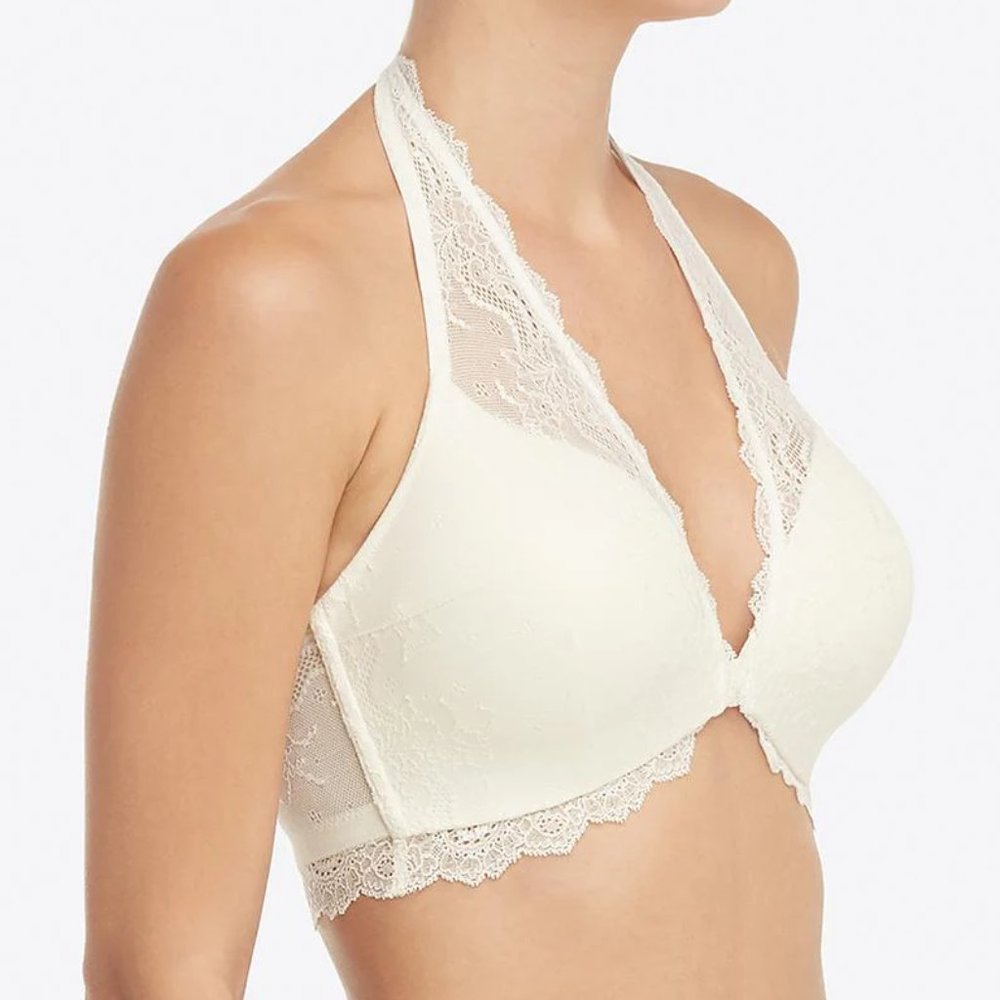 SPANX Cream Lace Halter Bralette
